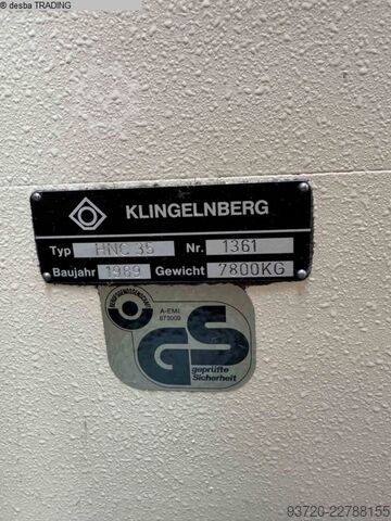 Worm Grinding Machine KLINGELNBERG HNC 35