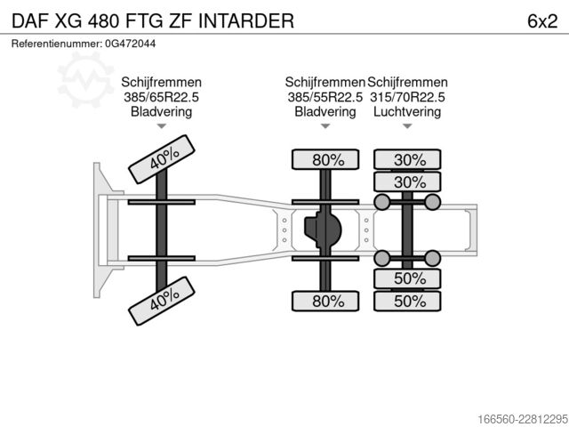 Standard-Traktor DAF XG 480 FTG ZF INTARDER