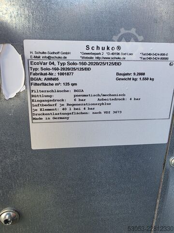 Stationäre Absauganlage, Durchblas-System Schuko Ecovar 04 2020/25/125