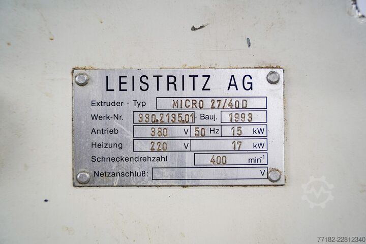 Extruder Leistritz 27/40D