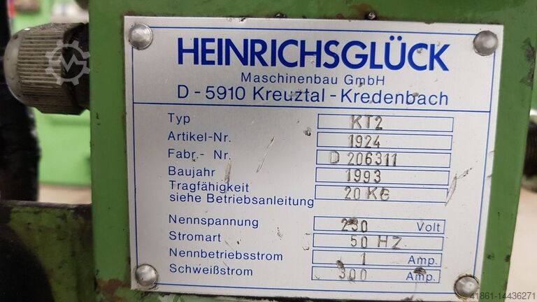 Rotary and tilting welding table HEINRICHSGLÜCK KT2