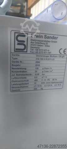 Sander Multizon Ozone Generator 120 g/h Sander 310.120VIH  120grOzon 20 Czonm3
