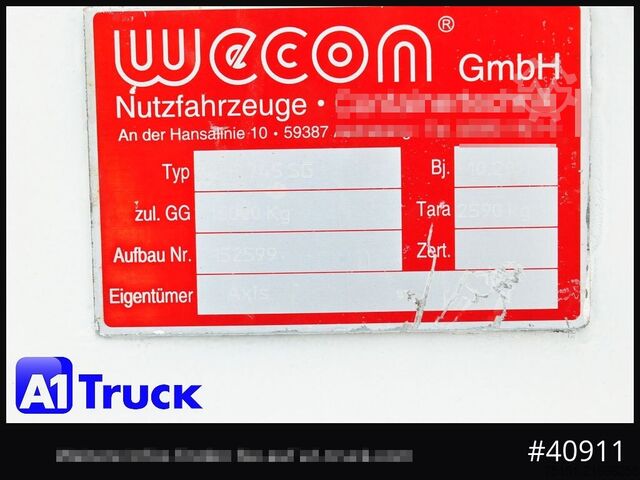 Wechselbrücke mit Pritsche & Plane WECON WPR 745, verzinkt, 2520  innen, Code XL