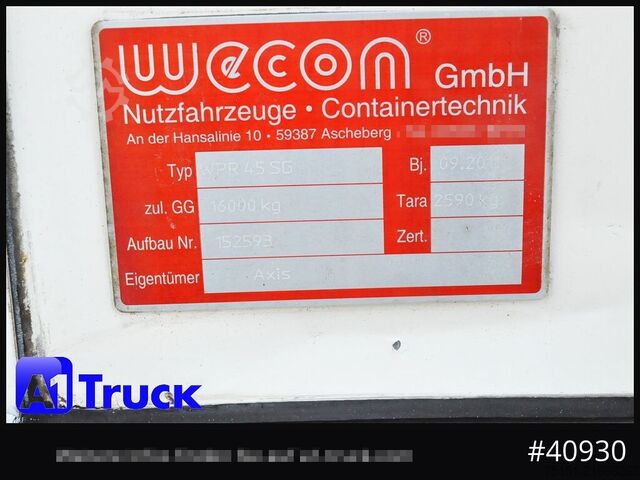 Wechselbrücke mit Pritsche & Plane WECON WPR 745, verzinkt, 2520  innen, Code XL