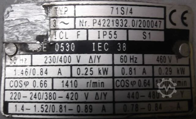 Geared motor 0.25 kW 151 rpm Affeldt 1S32F-71 S/4 MKK