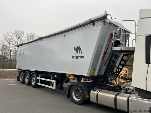 Tipper semitrailer WIELTON 55m3 Alu-Kastenmulde Kombitür Weight Master