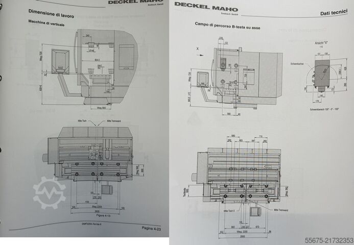 5-axis vertical machining center Deckel Maho DMF 220 LINEAR