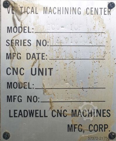 Vertical CNC Machining Center Leadwell ECOCENTER-V 410P