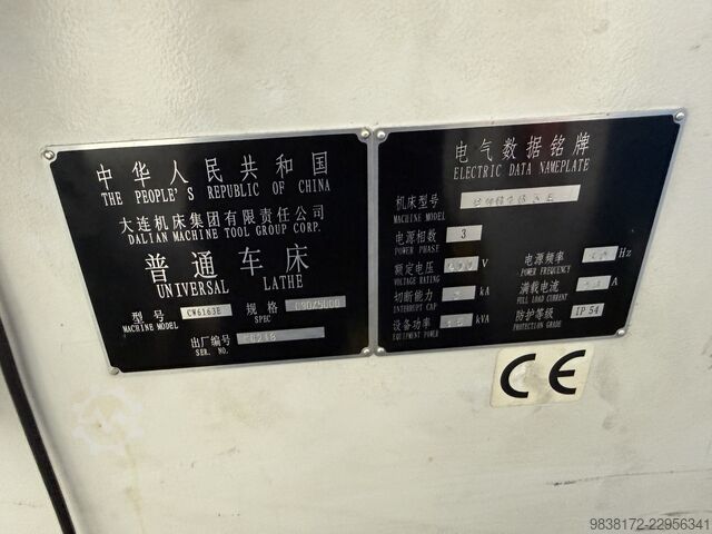 Leit-/Zugspindeldrehmaschine DMTG DALIAN CW 6163 E