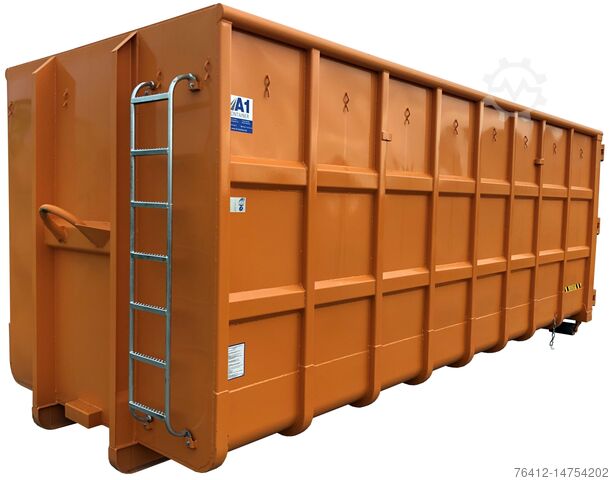 Skip container A1 Container Metallbox 2 m³ stapelbar RAL 5010 Enzianblau
