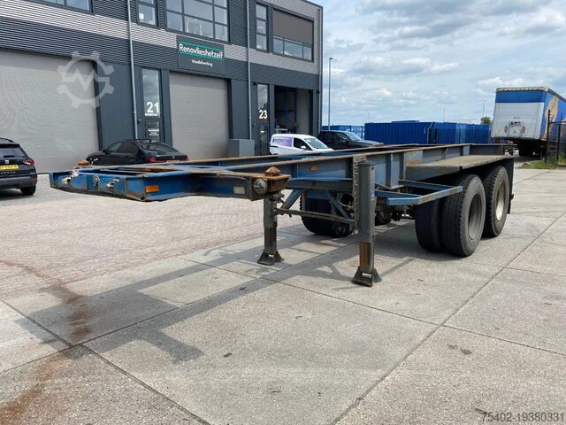 Container transport Van Hool 20FT Chassis / Steel Suspension / Double Air