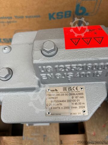 KSB ETANORM SYT ETNY065-040-200 NEU 2024, 25, 6 m³/h, 46 m KSB ETANORM SYT ETNY065-040-200 NOWA 2024 25 6 m3 h 46 m
