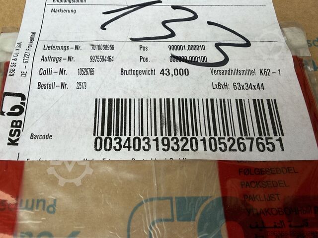 KSB ETANORM SYT ETNY065-040-200 NEU 2024, 25, 6 m³/h, 46 m KSB ETANORM SYT ETNY065-040-200 NOWA 2024 25 6 m3 h 46 m