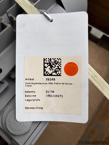 1999 KSB ETALINE SYT ETL050 kW NOWA KSB ETALINE SYT ETL050 kW NOWA