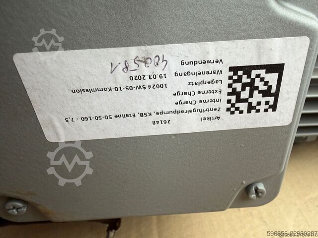 1999 KSB ETALINE SYT ETL050 kW NOWA KSB ETALINE SYT ETL050 kW NOWA