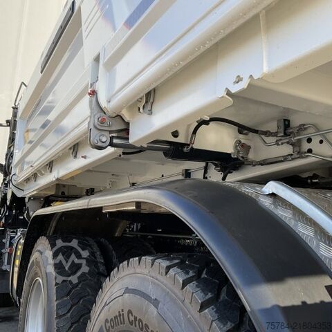 Three-sided tipper truck MAN TGS  33.520 6X6 NEU 3-S-KIPPER BORDMATIK HIAB KRAN X-352E HIPRO, MIETKAUF MGL