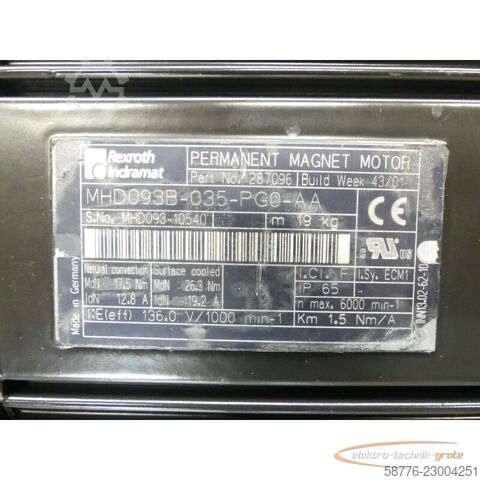 Steuerung Rexroth MHD093B-035-PG0-AA 287096 SN09310540 - generalüberh. + 12 Mon. Gewährl.