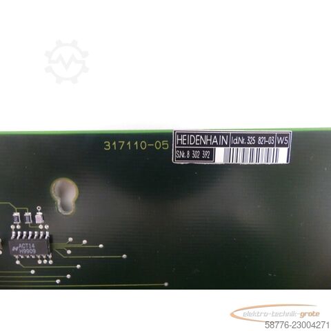 Komponente Heidenhain 325 821-03 W5 Grafikkarte 317110-05 SN: 8302392