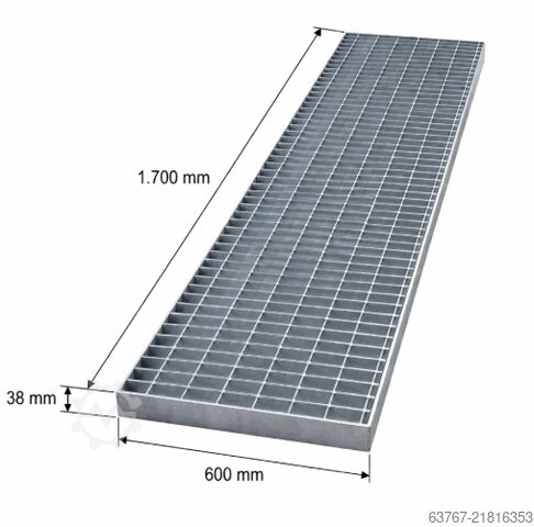 Gratings | Pressed Gratings Gitterroste 600 x 1.700 x 38 mm - Maschung 45/20 - 120 Stück vorhanden