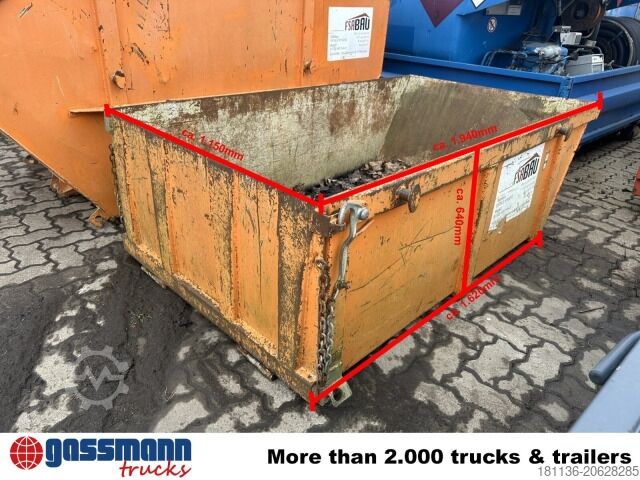 Abrollcontainer  City-Absetzcontainer ca. 1,2m³ offen mit Klappe