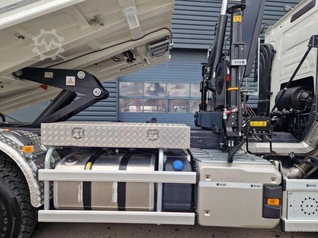 Roll-off tipper truck Renault Gamme K 440 BI-BENNE + GRUE