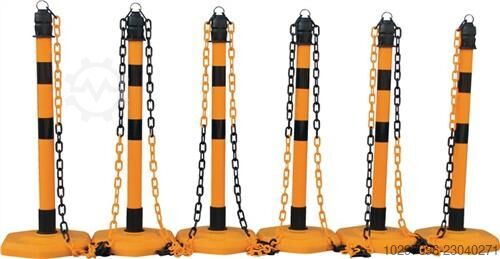 Barrier post set, PU, yellow/black - 1 piece  