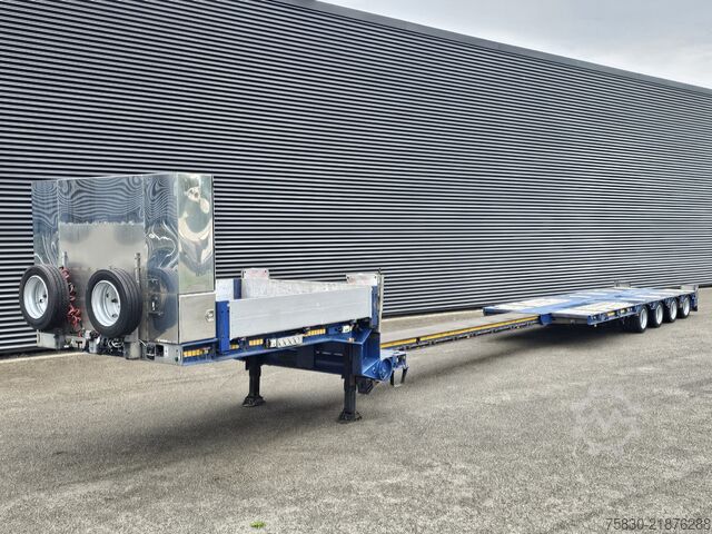 Low loader Goldhofer STZ-L4-34/80 A / 4 x STEERING AXLE / EXTENDABLE