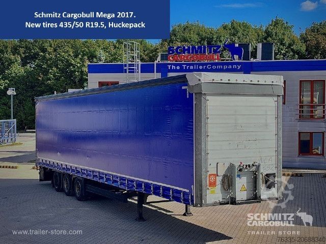 Open semitrailer with tarp Schmitz Cargobull Curtainsider Mega
