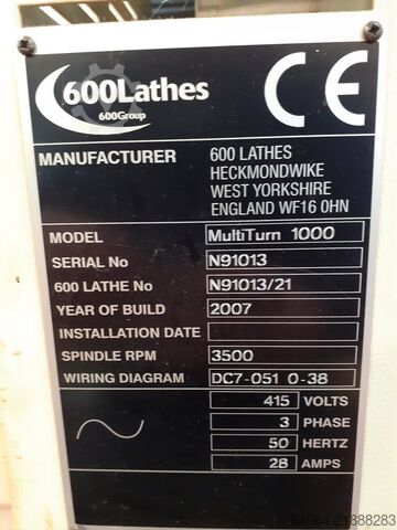 Center lathe Colchester MultiTurn 1000