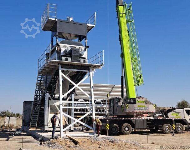 Concrete mixing plant Polygonmach PMC-120 120m3 hour mobile concrete batching p...