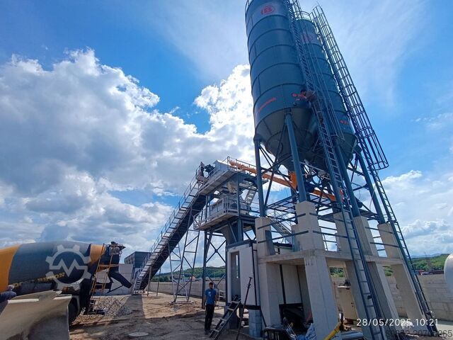 Concrete mixing plant Polygonmach PSC100 100m3/hour fixed concrete plant