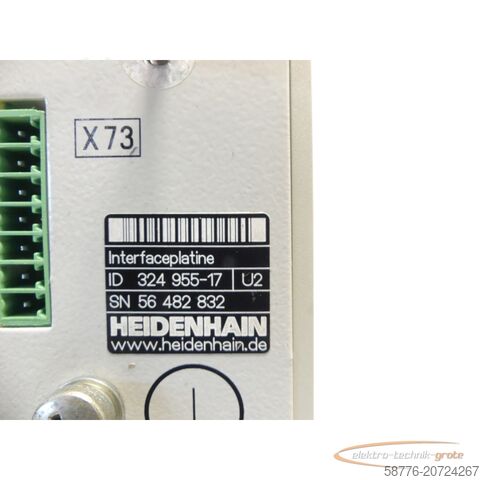 Component Heidenhain 324 955-17 Interfaceplatine SN: 56 482 832 - generalüberholt mit 3 Monaten Gewährleistung-