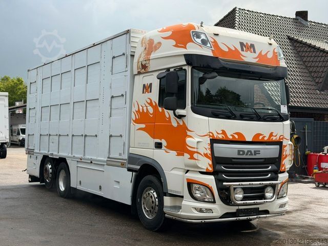 Cattle truck DAF XF460FT 6x2 BL EU6 3.Stock I.R.M.A/Ladelift/ACC