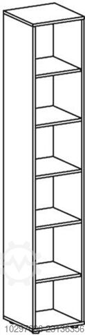 Shelf H2160xW400xD400mm light grey - 1 pc  