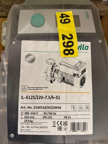 Vakuumpumpe Wilo IL-E 125/220-7,5/4-S1