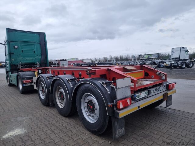 Open semitrailer with tarp FLIEGL SDS 380 Chemie 20ft 725mm Überhang