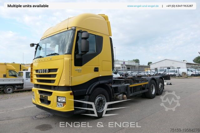 Wechselfahrgestell LKW iveco STRALIS AS 260 S42 Y/FS-CM ECO LBW AHK KLIMA INTARDER EURO-5 - Lenkachse