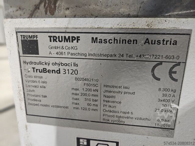 Abkantpresse Trumpf TruBend 3120