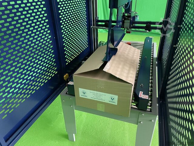 Carton sealer for opened cartons Kartonverschließmaschine min. B115/H110 MH-FJ-3A mit Deckelverschließmechanismus