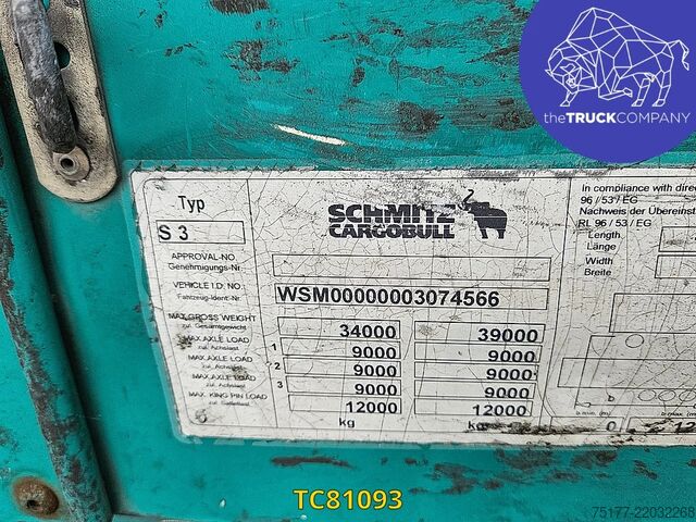 Sliding tarpaulins Schmitz Cargobull 