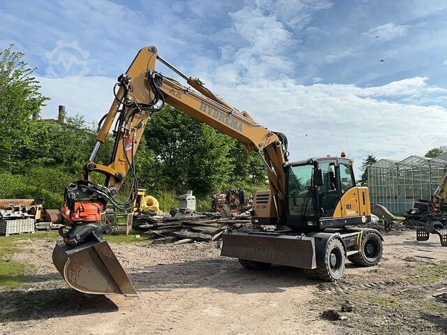 Wheeled Excavator Hydrema RB15-MX18 with tiltrotator, quick coupler and excavator bucket
