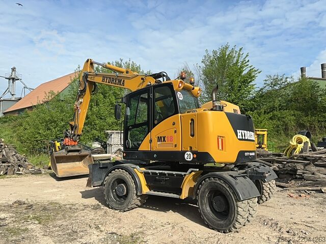 Wheeled Excavator Hydrema RB15-MX18 with tiltrotator, quick coupler and excavator bucket