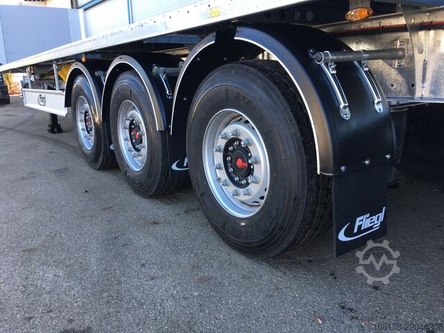 Open semitrailer Fliegl 3-Achs Plateausattel teleskopierbar