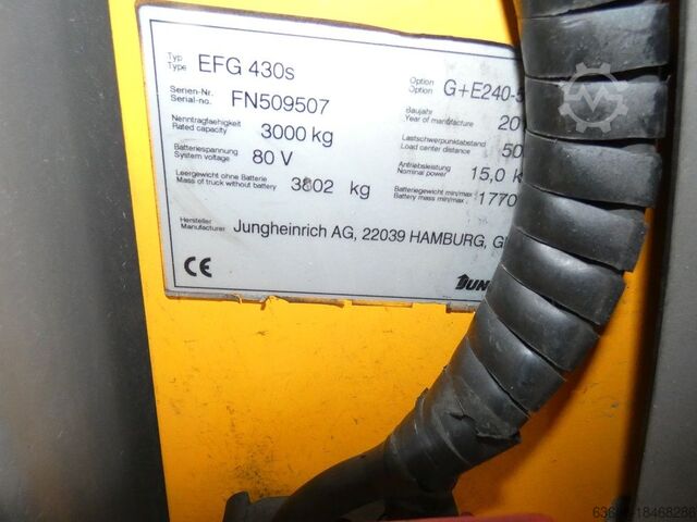Elektro 4 Rad-Stapler Jungheinrich EFG 430 S 550 DZ