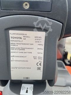 High Lift stacker Toyota SPE160L// 1150 mm Gabeln