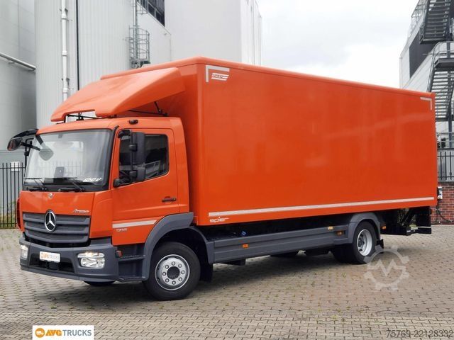 Box truck MERCEDES-BENZ 1218 L ATEGO 7,2 m Koffer LBW AHK