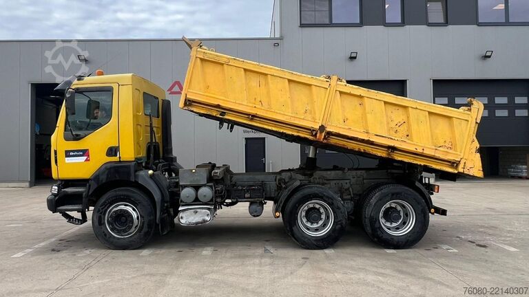 3-way tipper Renault KERAX 340 (POMPE MANUELLE / BOITE MANUELLE / MA...