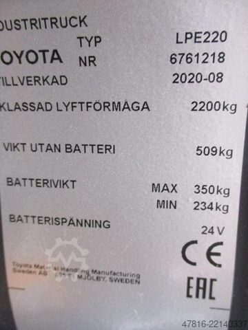 Pallet truck TOYOTA LPE200
