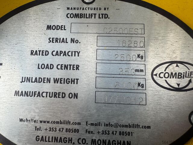 4-way forklift Combilift C2500 EST /Only 1451 hours/ Battery 81%