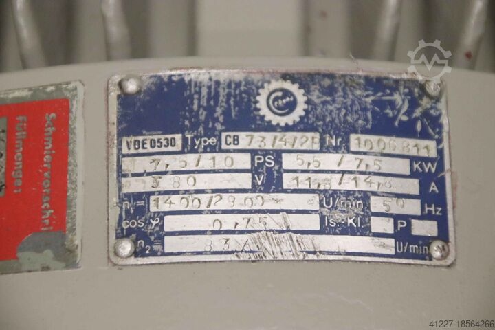 Gear motor 5.5/7.5 kW 83/166 rpm Cebeha CB 73/4/2P